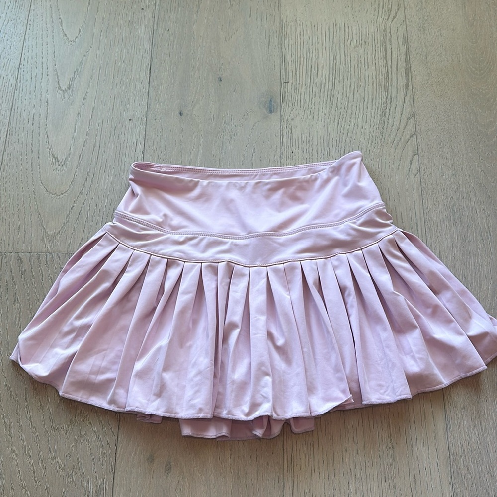 Gold Hinge | Women’s Light Pink Pleated Mini Tennis Skirt Size S Small Skort
